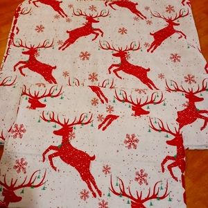 Amgacina king size quilt bedspread and pillow shams set reindeer print reversibl